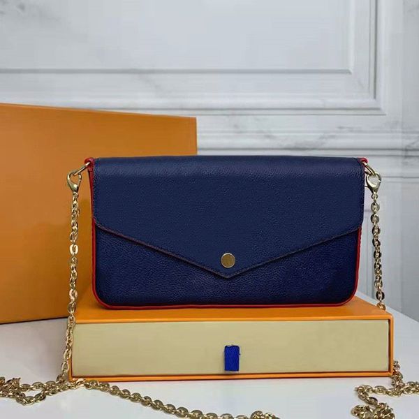 

woman handbags bag designer shoulder bags date code inside genuine leather purse cluth with removable gold chain266s