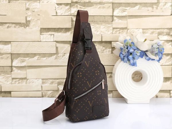

yy fashion men handbags crossbody bags backpack messengers brown plaid designer wallets mobile phone storage men's chest bag men's