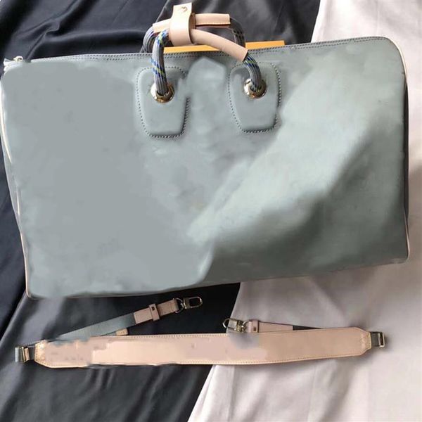 

leather large capacity luggage bags global limited luxury designer handbag fashionable checkerboard watercolor men's travel b335m