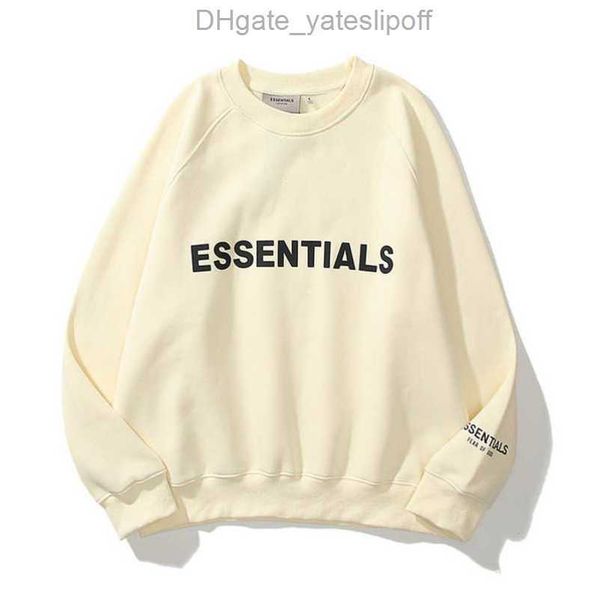 

ess luxury sweatshirts men's jackets hoodies men women essentials chest letter sweater sportswear hooded casual pullover couple jacket, Black