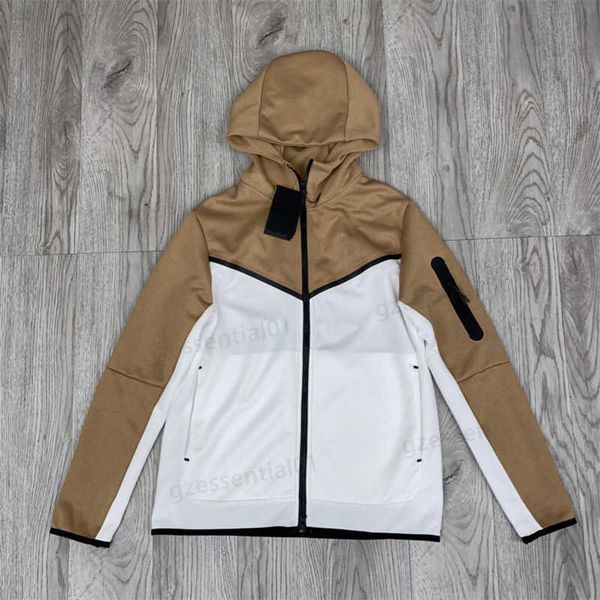 

designer joggers pants for men pantalon suit patchwork zipper pocket decoration hoodies and sweatpants sets tech fleece hoodie pants, Black