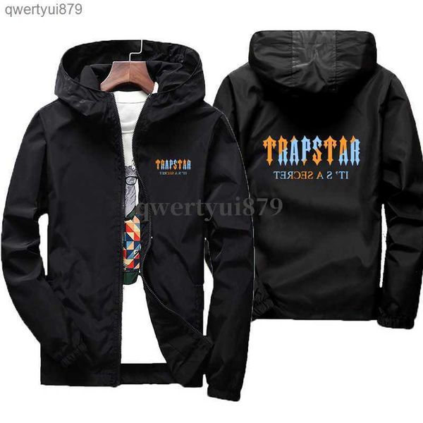 

qwertyui87 men's jackets designer jacket letter print trapstar spring men's street windbreaker hoodie zipper thin sports leisure o, Black;brown