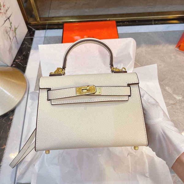 

designer bag herme kellies bags handbags second generation palm print mini messenger milkshake white mobile phone celebrity