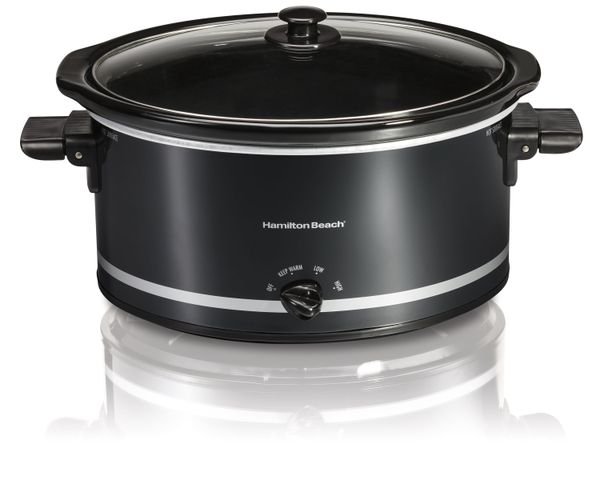 

hamilton beach slow cooker extra-large capacity 8 quarts black 33185
