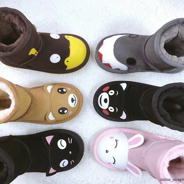 

classic mini kids shoes sell real australia kid boys girls children baby warm snow boots teenage students winter boots 22-35, Black