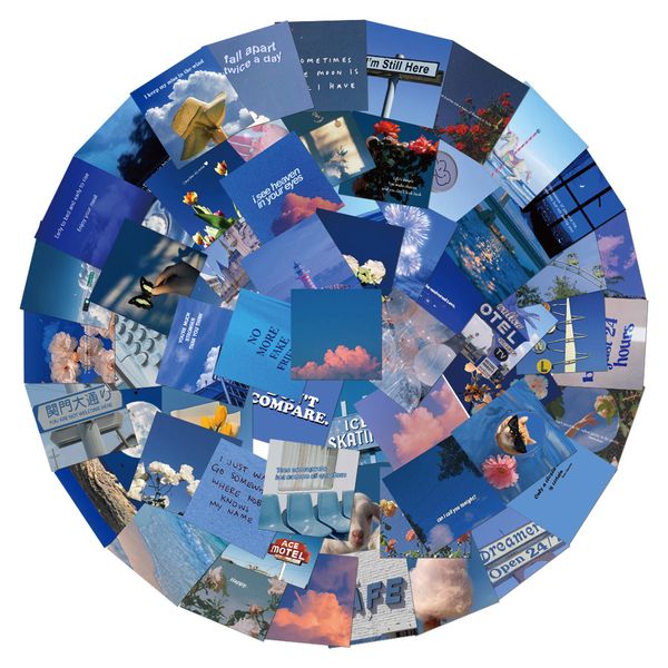 

60pcs/lot graffiti skateboard stickers blue views for car lapipad bicycle motorcycle helmet ps4 phone kids toys diy decals pvc water bottle