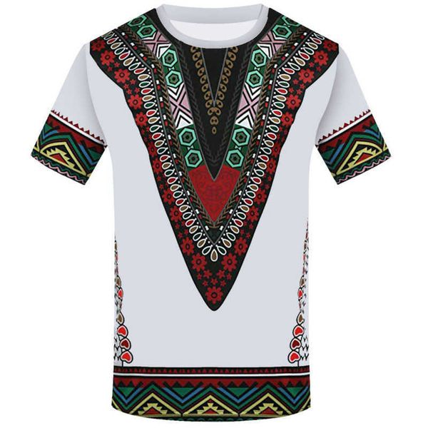 

men's t-shirts men's round neck shirt 3d print ethnic african clothing summer new t-shirt 2021 t230103, White;black