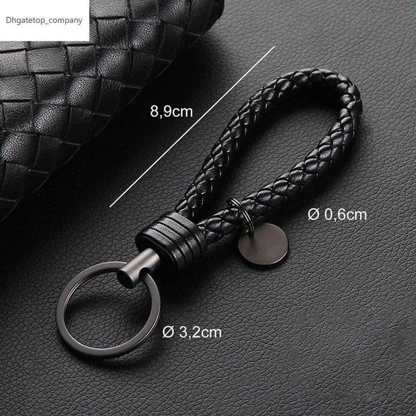 

1pcs vintage retro leather rope weave braided strap keychain keyring car key chain ring key fob sling jewelry gift