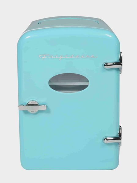 

frigidaire portable retro extra large 9-can capacity mini cooler blue
