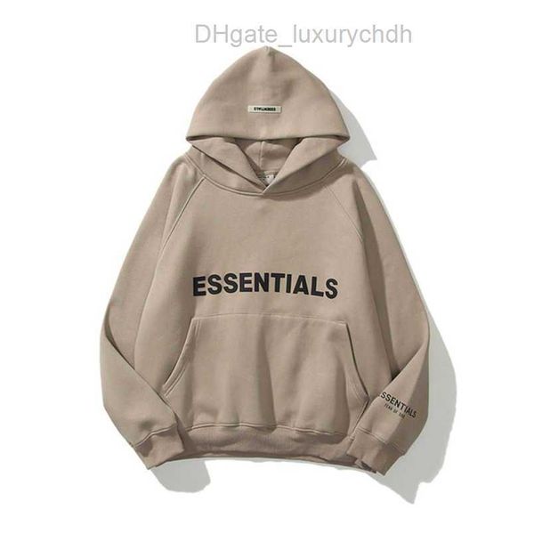 

luxury men's sweatshirts essentials jackets hoodies ess men women letter pullover hooded street hip hop sweatshirt sweater hoodie casua, Black
