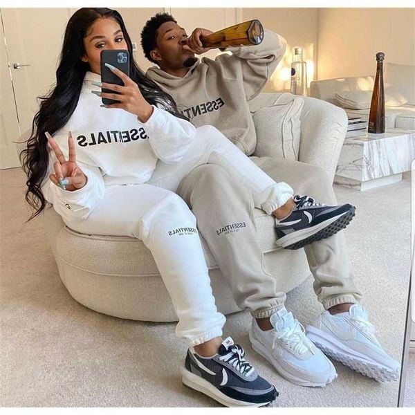 

hoodie jacket double thread essentials fashion brand new chest press glue hoodie sweatshirt, Black;brown