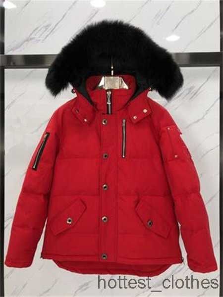 

mens down jackets moose parka winter waterproof cloth men wolf fur wyndham jacket hooded fourrure furs warm knuck coat 4 mooses knuckles 2cf, Black