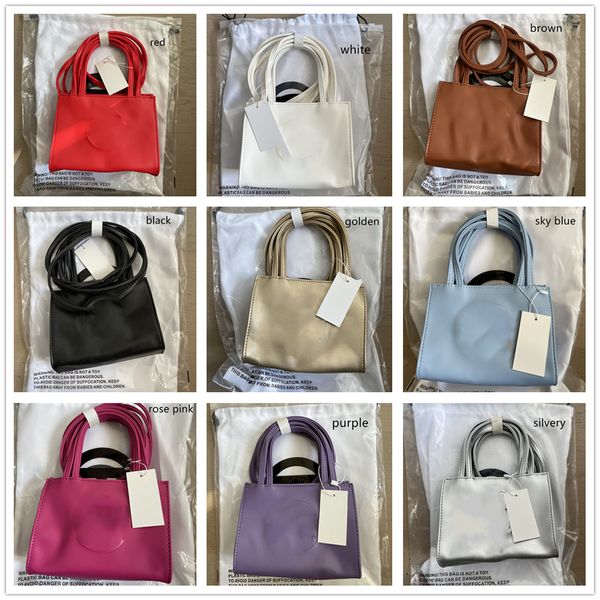 

usa fashion black women shopping tote bags luxury designer 3 sizes telfars-s big capacity leather shoulder tote handbags
