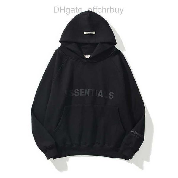 

luxury ess men's sweatshirts jackets hoodies men women letter essentials pullover hoodie hooded hip hop loose sweater casual sweatshir, Black