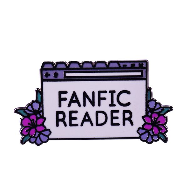 

fanfic reader enamel pin fandom brooch badge brooch gift accessory, Blue