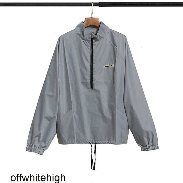 

hoodie sweatshirt multi thread essentials jacket reflective nylon submachine, Black