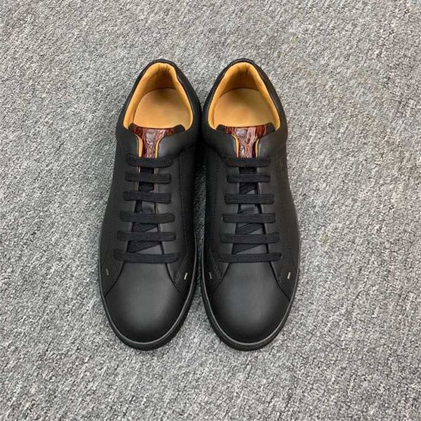 

black sneakers silk cowhide small white shoe low casual shoes size 38-45