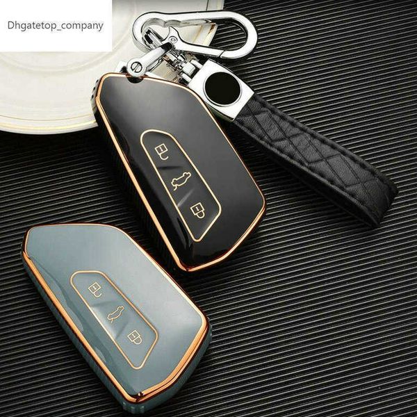 

fashion tpu car remote key case cover shell fob for vw volkswagen golf 8 2020 skoda octavia a8 2021 seat leon mk4 accessories