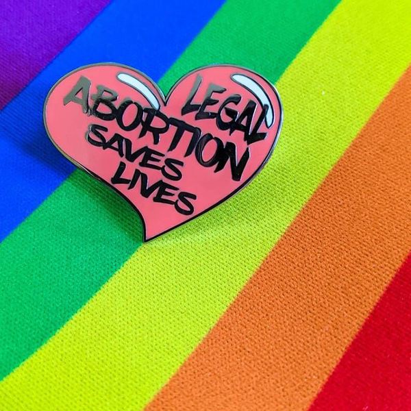

legal abortion - enamel pin for proudly pro-choice feminists, Blue