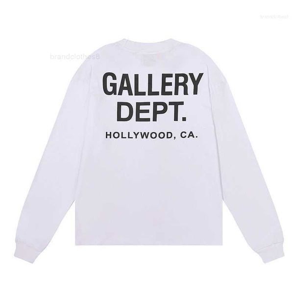 

gallerysdept pure t leisure galleries shirt pullover designer double american niche fashion brand coon loose long sleeve men's women , White;black