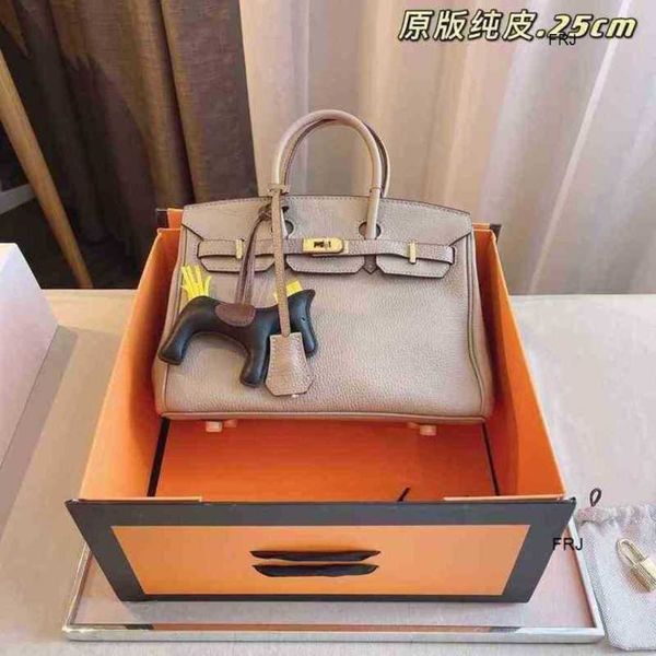 

designer birkin bags herme high sense platinum bag large capacity 2022 new leather cowhide litchi pattern portable single shoulder messen ha