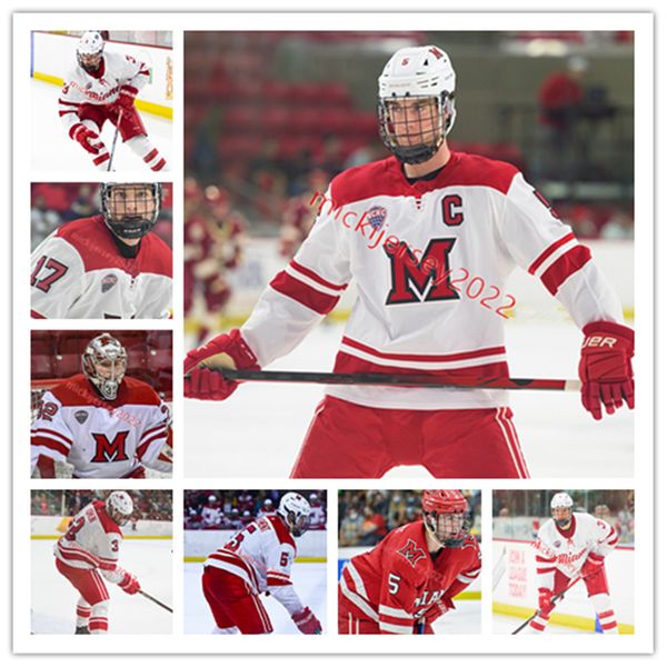 

hockey miami redhawks custom stitched jersey joe cassetti matthew barbolini artur turansky blake mesenburg dylan moulton ryan savage miami j, Black