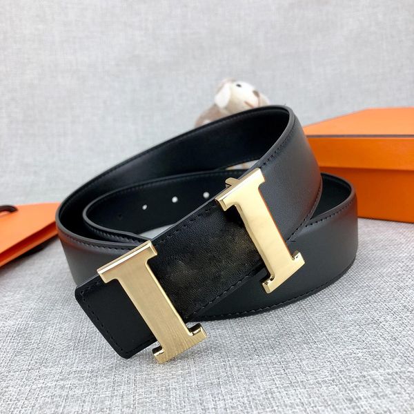 

men designers belts classic fashion business casual belt wholesale mens waistband womens metal buckle leather width 3.8cm with box ship, Black;brown