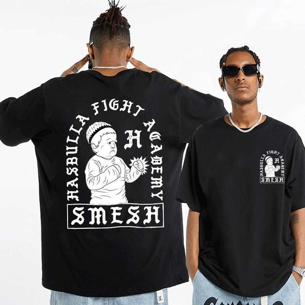 

men's t-shirts hasbulla magomedov t shirt russia blogger hasbulla fighting meme short sleeve tshirt men's oversized t-shirts funny, White;black