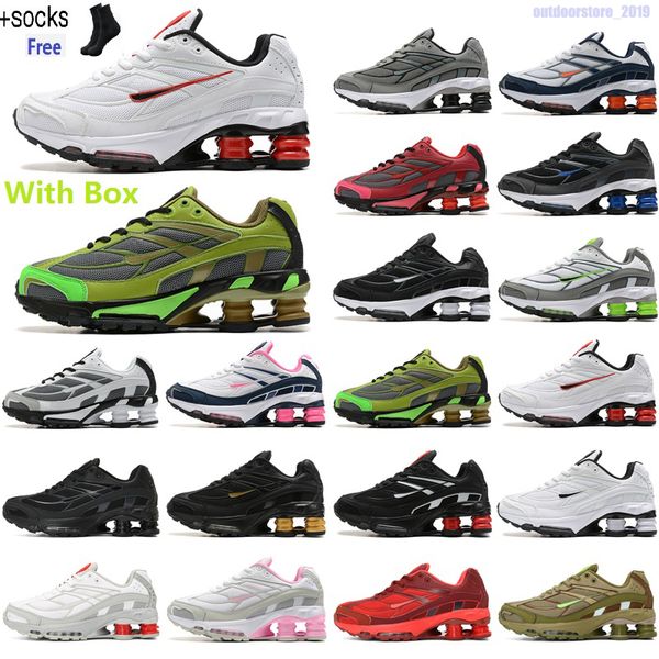 

2023 shox ride tl men women run shoes designer track runner sneakers with socks originals speed red medium olive triple black white pink spo