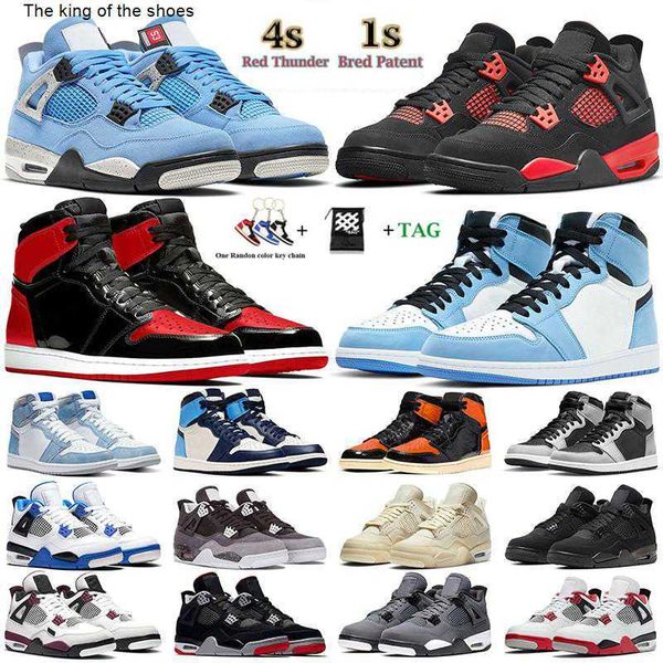 

2023 og 2022 basketball shoes 4s jumpman 4 1s university blue obsidian bred patent unc dark mocha white oreo red thunder sail cool grey blac