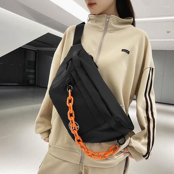 

waist bags fashion trend bag nylon pack and purse street style hip hop shoulder crossbody chest lady chain belt