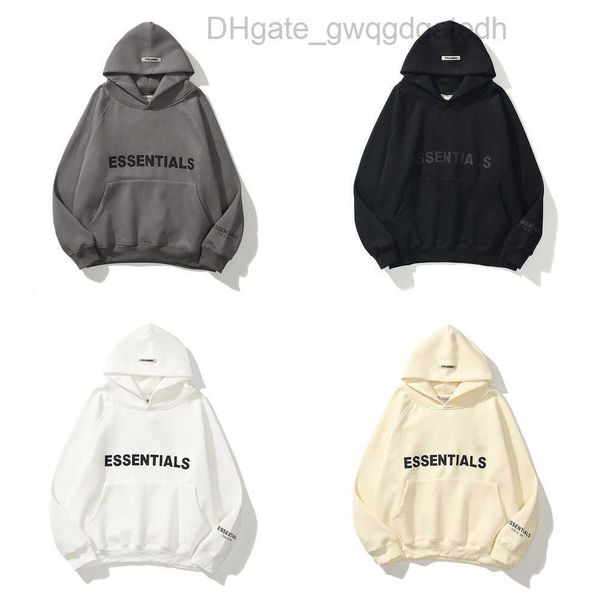 

men's luxury ess sweatshirts jackets hoodies men women letter essentials pullover hoodie hooded hip hop loose sweater casual sweatshir, Black;brown