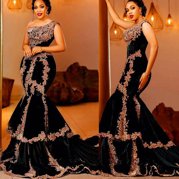

2023 arabic aso ebi black mermaid prom dresses lace satin evening formal party second reception birthday engagement gowns dress zj679