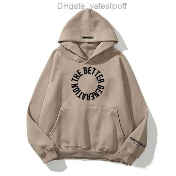 

sweatshirts men's ess luxury jackets hoodies men women letter essentials pullover hooded street hip hop sweatshirt sweater hoodie casua, Black;brown