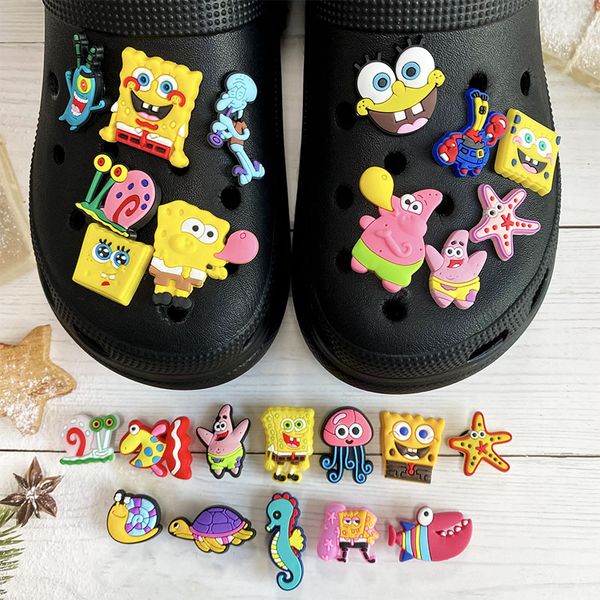 

anime charms wholesale childhood memories baby friends yellow elf funny gift cartoon charms shoe accessories pvc decoration buckle soft rubb, Blue