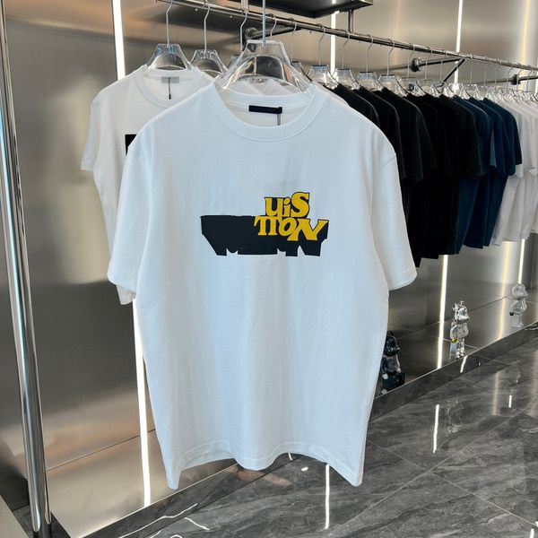 

22ss designer letter printed t shirts tee sweatshirt fashion high street short sleeves summer casual t-shirt breathable men women crew neck, Black;brown