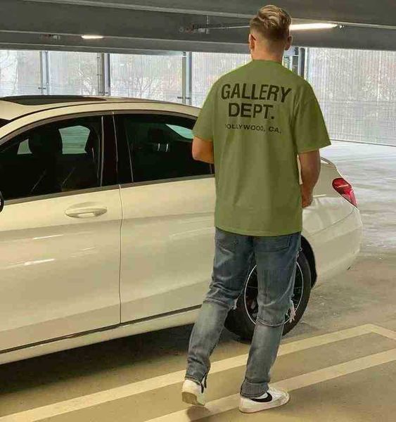 

galleries t shirt men designer gallerysdept women fashion tees hip hop cool for european size oversize loose tuk2, White;black