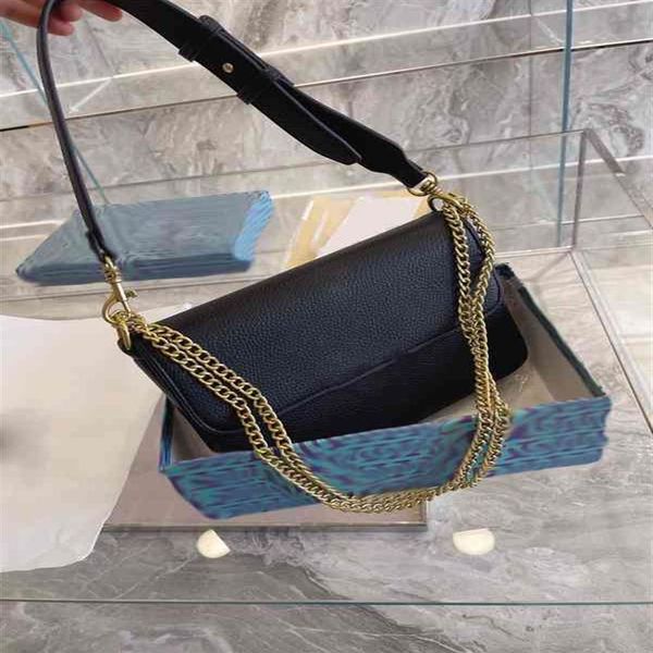 

shoulder bags luxury brand fashion simple small square clutch women's designer real leather gold chain wallet ha223m
