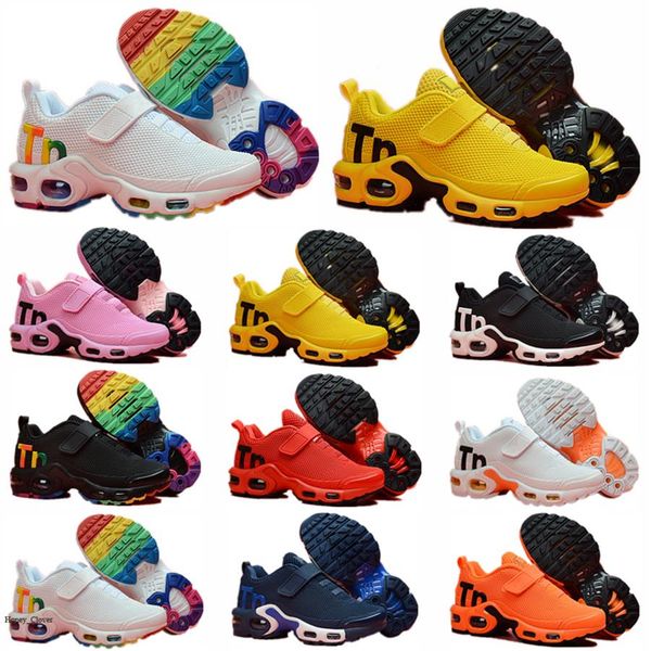 

tn plus kpu magic button cushion trainer children running shoes boy girl young kid sport kids sneaker 73l, Black