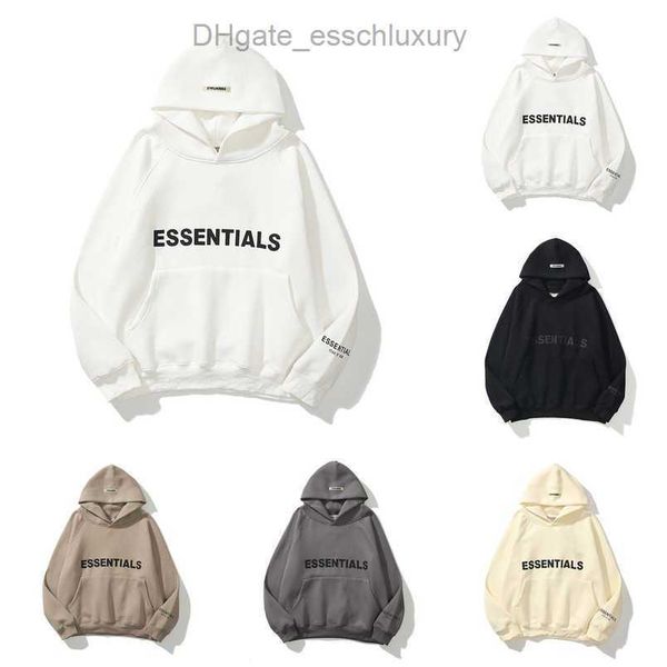 

ess luxury men's sweatshirts jackets hoodies men women letter essentials pullover hoodie hooded hip hop loose sweater casual sweatshir, Black
