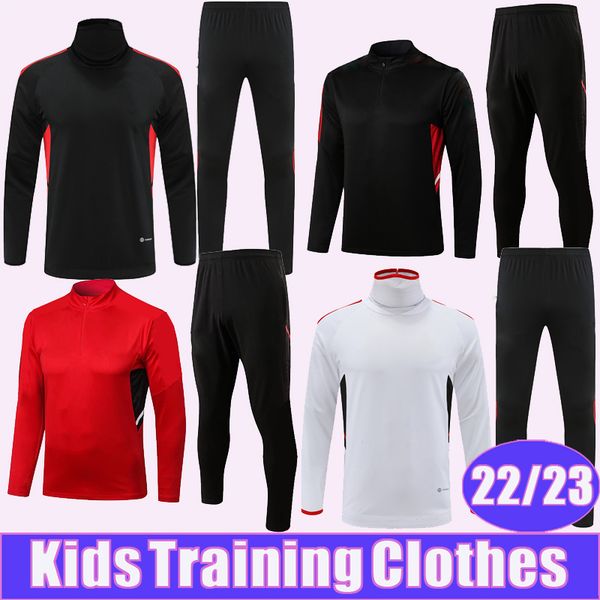 

2022 23 lewandowski kimmich kdis kit suit soccer jerseys training wear muller goretzka sane coman davies sarr half zip tracksuit football sh, Black