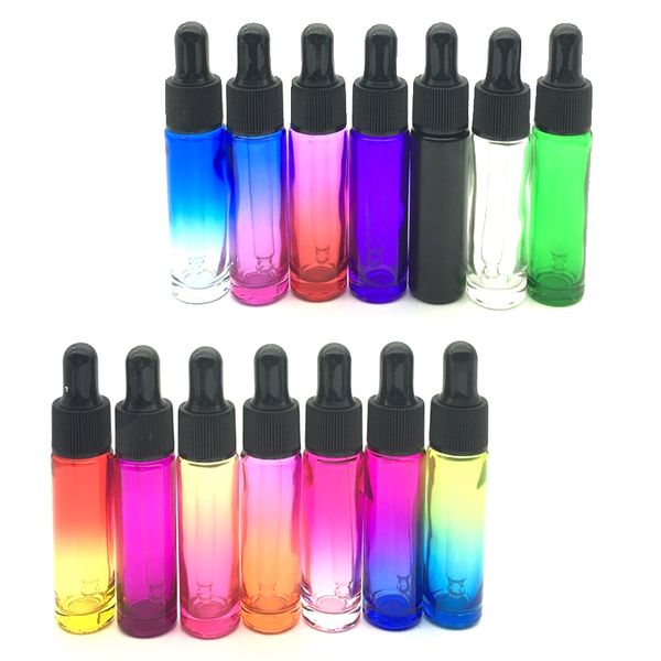 

500pcs empty perfume sample 10ml dropper bottle with pure glass dropper essential oil mini tubes vial