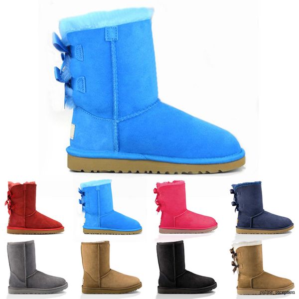 

classic mini kids i shoes sell real australia 528 high-quality kid boys girls children baby warm snow boots teenage students winter193, Black