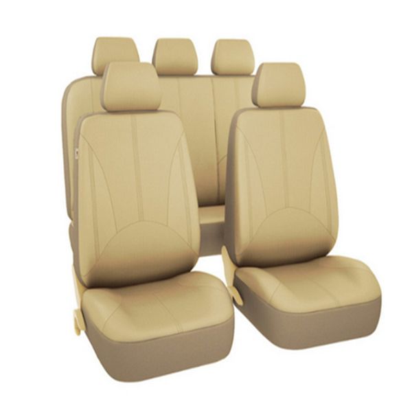 

pu leather car suv seat covers 9 pieces for front & rear interior accessories