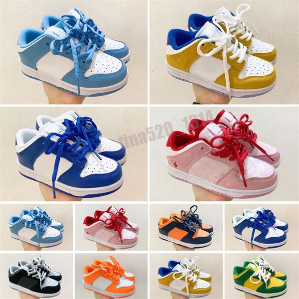 

2021 low sp kids running shoes university infant boys girl sneakers marine syracuse white orange blaze brazil varsity maize244i, Black