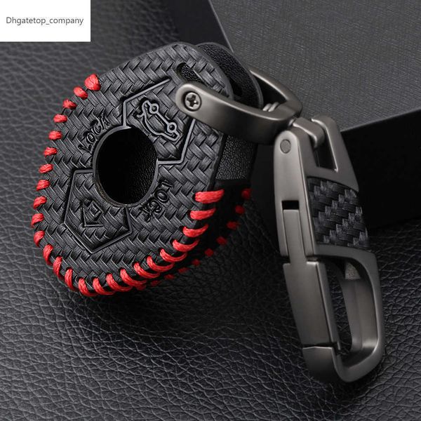 

black leather zinc alloy carbon fiber style car key case for bmw m3 e38 e39 e46 e53 e60 e61 e83 e85 e86