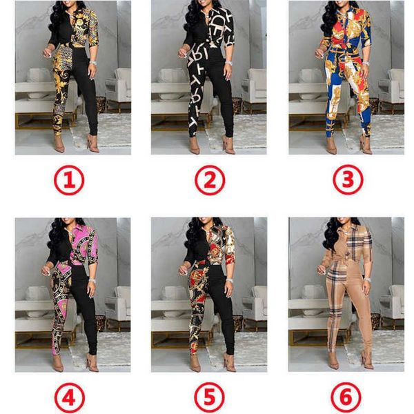 

designer womens two piece pants 2023 fashion lady chic set letter print high waist outfits, White