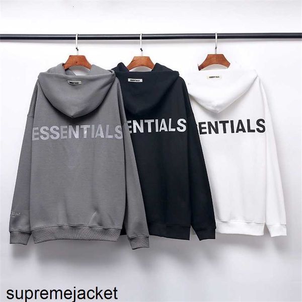 

hoodie jacket chaopai essentials double track high street reflective letter hoodie men's sweater, Black;brown