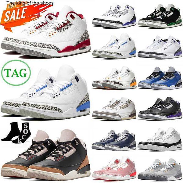 

2023 og 3 3s mens basketball shoes pine green cardinal red outdoor sports sneakers trainers