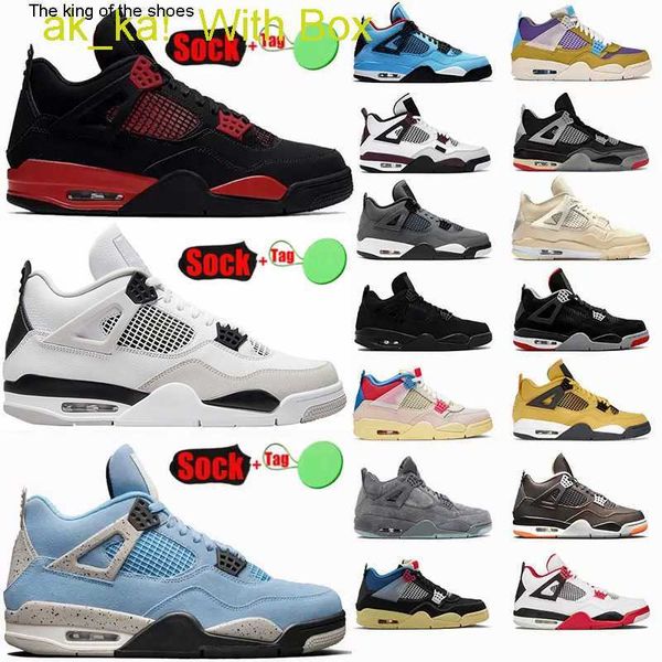 

2023 og box 12days delivered - military black 4 mens basketball shoes 4s jumpman big size 48 49 50 sneakers fire red thunder lightning